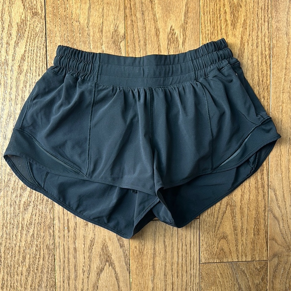 Reserved for Buyer - Black Lululemon Hotty Hot 2.5 Inch Low Rise Shorts
